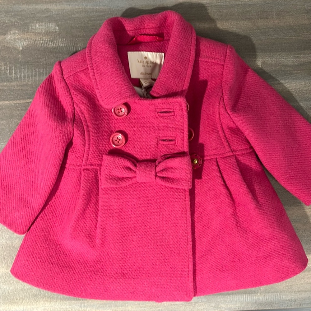 Kate Spade Pink Bow Baby 6M Peacoat